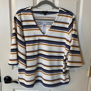 Ann Taylor Striped Bell Sleeve Blouse - NEW!
